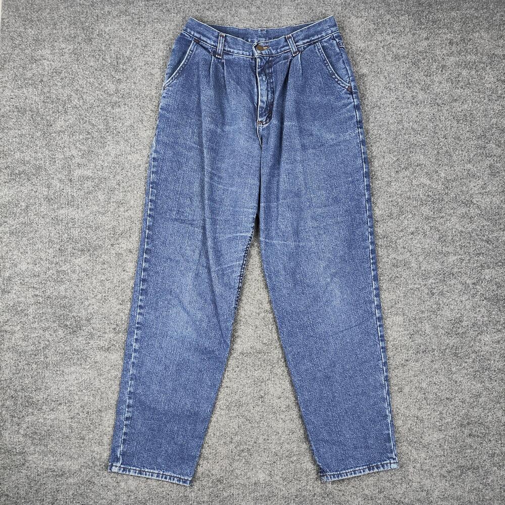 Vintage Lee Jeans Womens 32x30 Blue Wash High Rise Relaxed Tapered Denim 90s